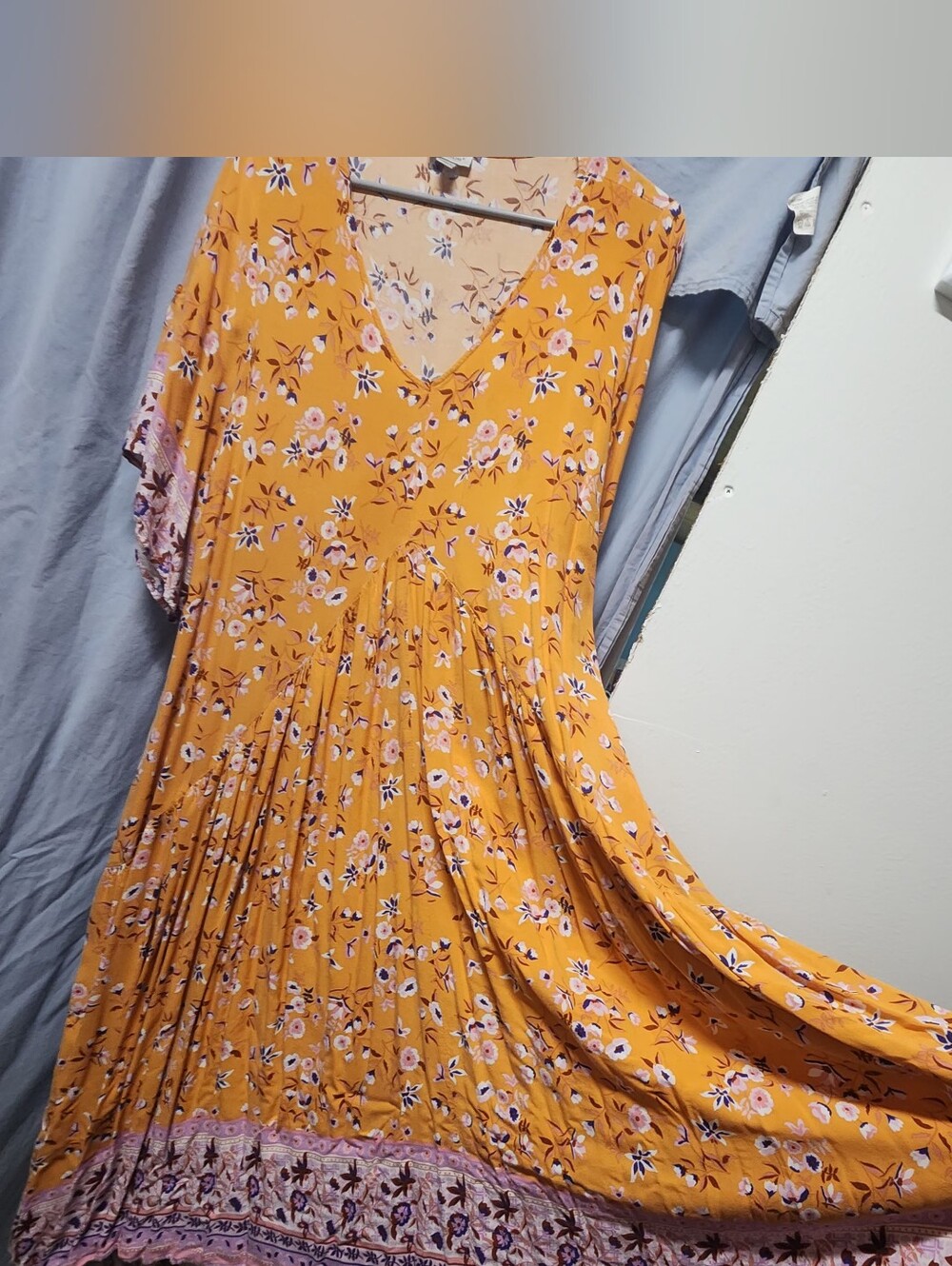 Avenue Peach Floral Flowy Dress